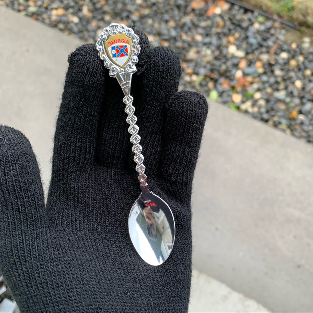 Vintage Georgia State Souvenir Spoon w/ Old State Flag